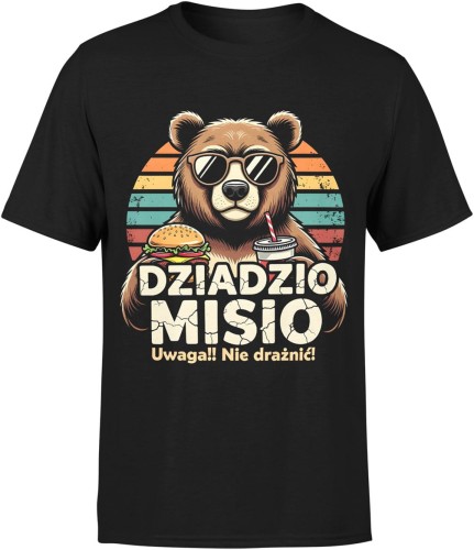 Dziadzio misio luz dystans humor chill styl życia Męska koszulka 