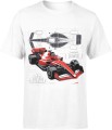 Bolid wyścigowy projekt techniczny motorsport aerodynamika prędkość tor Męska koszulka 