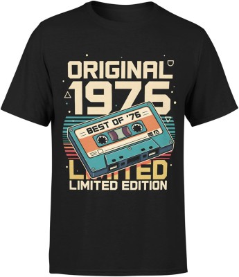 Rocznik 1976 kaseta magnetofonowa retro muzyka limitowany styl Męska koszulka