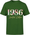 1986 Limited Edition Kwiaty Męska koszulka 