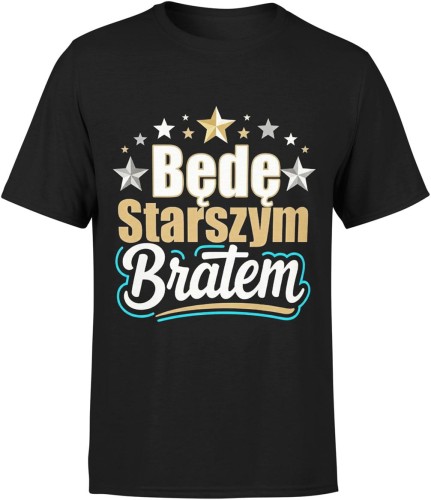Będę starszym bratem duma rodzinna emocje radość nowa rola w rodzinie Męska koszulka  