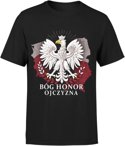 Orzeł biały bóg honor ojczyzna patriotyzm symbol narodowy Męska koszulka 
