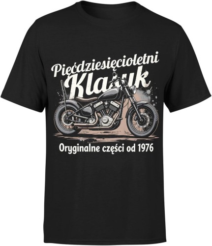 Motocykl custom Pięćdziesięciolatek – oryginalne części od 1976 Męska koszulka  