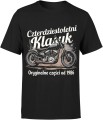 Motocykl custom Czterdziestolatek – oryginalne części od 1986 Męska koszulka 