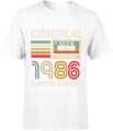 Original 1986 Limited Edition Kaseta Vintage Męska koszulka 