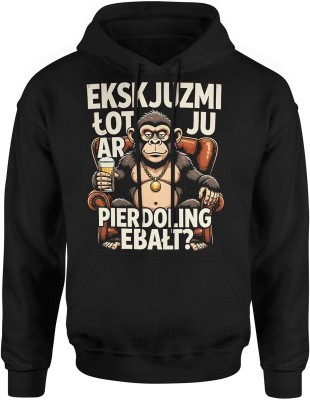 Ekskjuzmi lot ar ju pierdoling ebałt humor piwo dystans ironia Męska bluza z kapturem