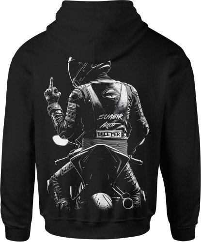 Motocyklista droga wolność styl underground Męska bluza z kapturem   