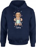 Tata piernikowy styl rodzinny słodki motyw świąteczny uroczy design Męska bluza z kapturem  color:#150E99