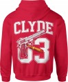 Clyde 03 gangster pistolet cygaro styl twardy charakter Męska bluza z kapturem 