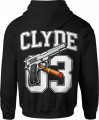Clyde 03 gangster pistolet cygaro styl twardy charakter Męska bluza z kapturem  