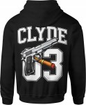 Clyde 03 gangster pistolet cygaro styl twardy charakter Męska bluza z kapturem (Rozmiar: S; Kolor: Czarny)