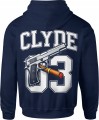 Clyde 03 gangster pistolet cygaro styl twardy charakter Męska bluza z kapturem 