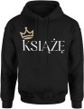 Książę korona styl królewski prestiż elegancja charakter Męska bluza z kapturem   