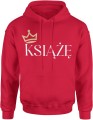 Książę korona styl królewski prestiż elegancja charakter Męska bluza z kapturem 