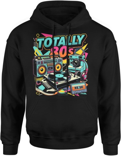 Totalny klimat lat osiemdziesiątych muzyka styl retro lata 80 Męska bluza z kapturem  