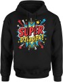 Super dziadek bohater rodziny energia styl komiksowy Męska bluza z kapturem  