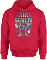 Six seven 67 kreskówka 6 7 mem tiktok Męska bluza z kapturem 