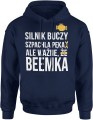 Silnik buczy szpachla pęka ale ważne że beemka Męska bluza z kapturem 