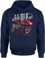 Lubię zapierdalać sportowy motocykl adrenalina prędkość pasja jazdy Męska bluza z kapturem 