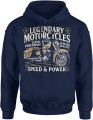 Legendary motorcycles speed power klasyczny motocykl wolność Męska bluza z kapturem 