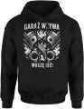 Garaż wzywa pasja motoryzacyjna mechanika silnik adrenalina Męska bluza z kapturem   