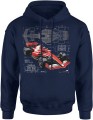 Bolid wyścigowy projekt techniczny motorsport aerodynamika prędkość tor Męska bluza z kapturem 