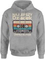 Najlepszy dziadek kaseta retro limitowana edycja styl klasyczny Męska bluza z kapturem 