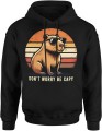 Kapibara dont worry be capy luz dystans humor chill vibe Męska bluza z kapturem  