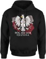 Orzeł biały bóg honor ojczyzna patriotyzm symbol narodowy Męska bluza z kapturem   