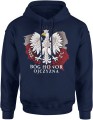 Orzeł biały bóg honor ojczyzna patriotyzm symbol narodowy Męska bluza z kapturem 