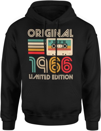 Original 1966 Limited Edition Kaseta Vintage Męska bluza z kapturem 