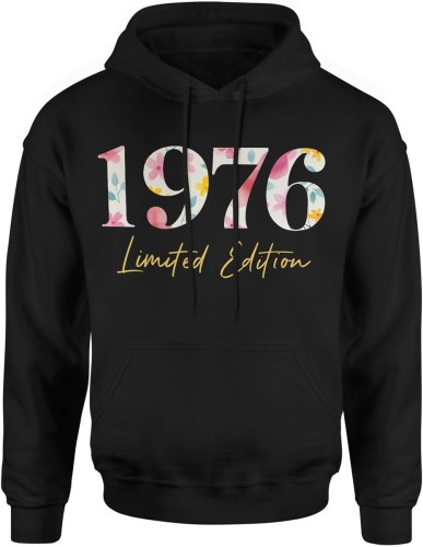 1976 Limited Edition Kwiaty Męska bluza z kapturem  