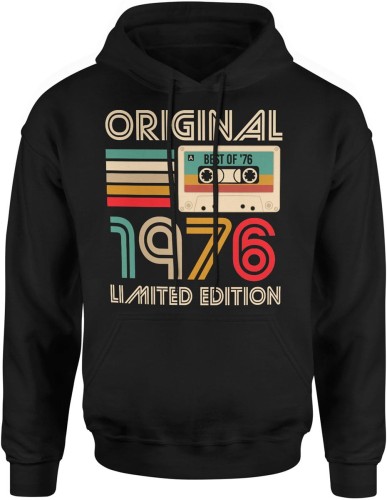 Original 1976 Limited Edition Kaseta Vintage Męska bluza z kapturem 