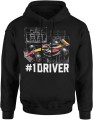 Bolid wyścigowy Formuła 1 #1 Driver motorsport szybkość adrenalina racing Męska bluza z kapturem   