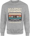 Najlepszy dziadek kaseta retro limitowana edycja styl klasyczny Męska bluza 