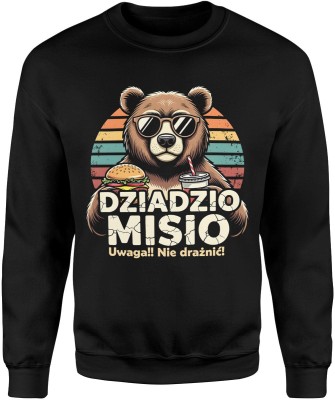 Dziadzio misio luz dystans humor chill styl życia Męska bluza