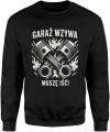 Garaż wzywa pasja motoryzacyjna mechanika silnik adrenalina Męska bluza  