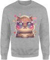 Słodka kabibara serca miłość kawaii uroczy styl Męska bluza 