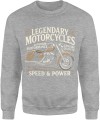 Legendary motorcycles speed power klasyczny motocykl wolność Męska bluza olor:#A8A5A8