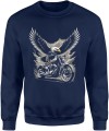 Orzeł wolności motocykl siła z orłem i motocyklem Męska bluza 