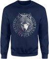 Wilk runy nordyckie magia siła symbolika Męska bluza 