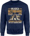 Władca betoniarki mistrz poziomicy król rusztowań pogromca bałaganu dla budowlańca Męska bluza  