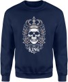 King czaszka korona siła władza styl mroczny luksus Męska bluza