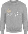 Książę korona styl królewski prestiż elegancja charakter Męska bluza 