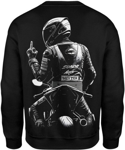 Motocyklista droga wolność styl underground Męska bluza      