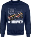 Bolid wyścigowy Formuła 1 #1 Driver motorsport szybkość adrenalina racing Męska bluza 