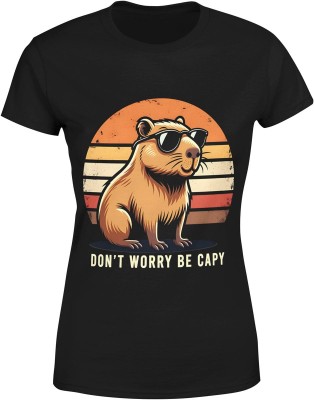 Kapibara dont worry be capy luz dystans humor chill vibe Damska koszulka