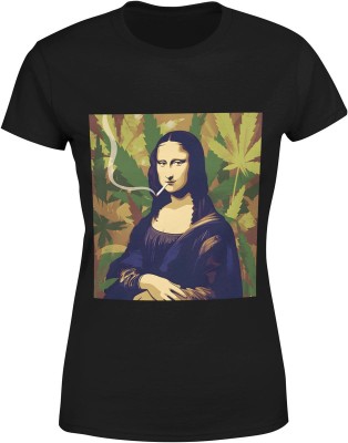 Mona Lisa artystyczna parodia klasyczne malarstwo natura kontrkultura Damska koszulka