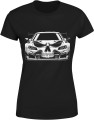 Auto sportowe czaszka moc agresja motoryzacja mroczny styl Damska koszulka 