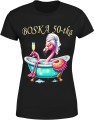 Boska 50-tka flaming glamour kobiecy styl relaks wanna humor elegancja Damska koszulka 